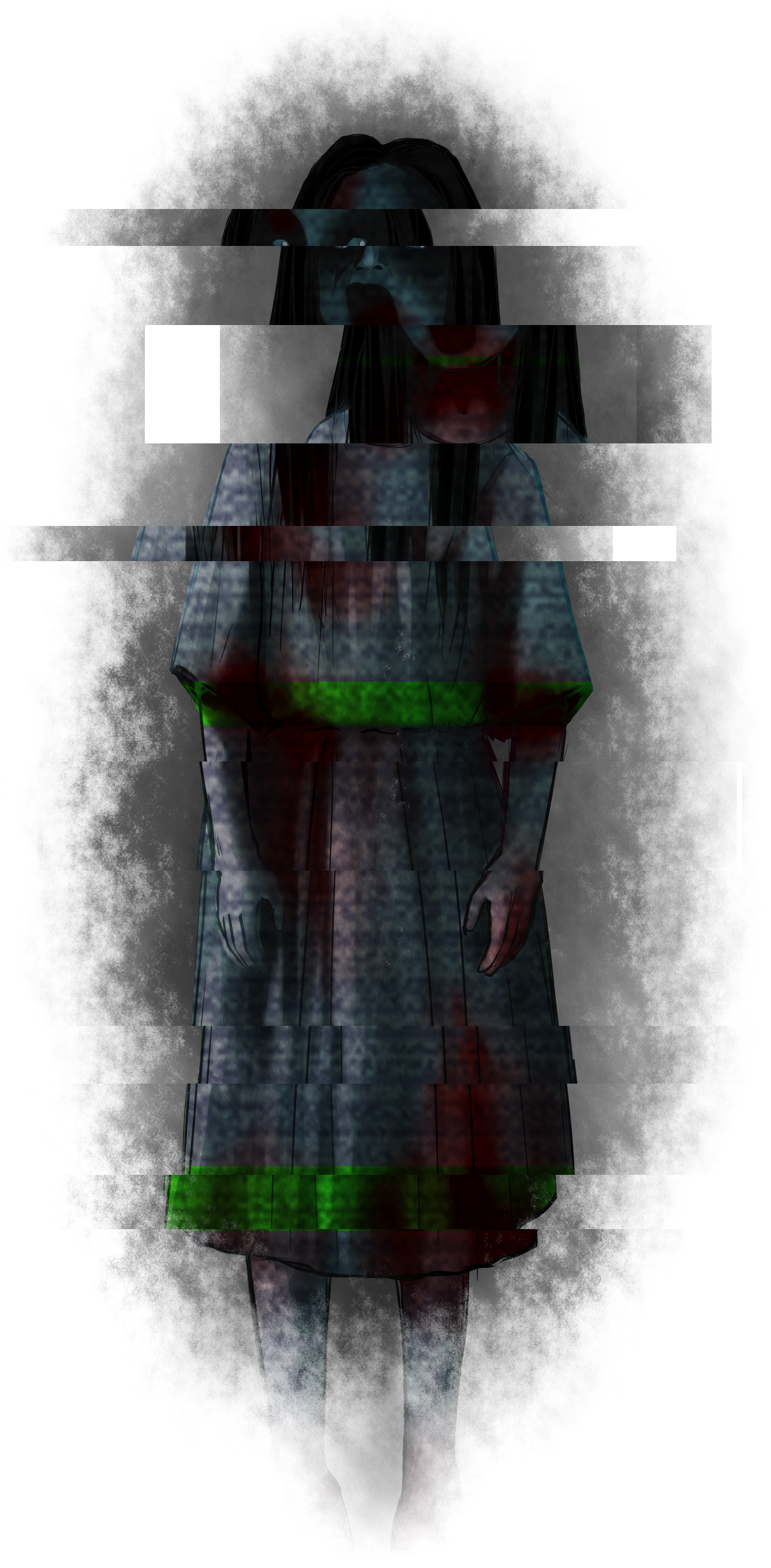 Ghost-glitch - Anime (1336x2716), Png Download