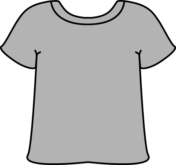 Gray Tshirt - Short Sleeve Shirt Clipart (600x562), Png Download