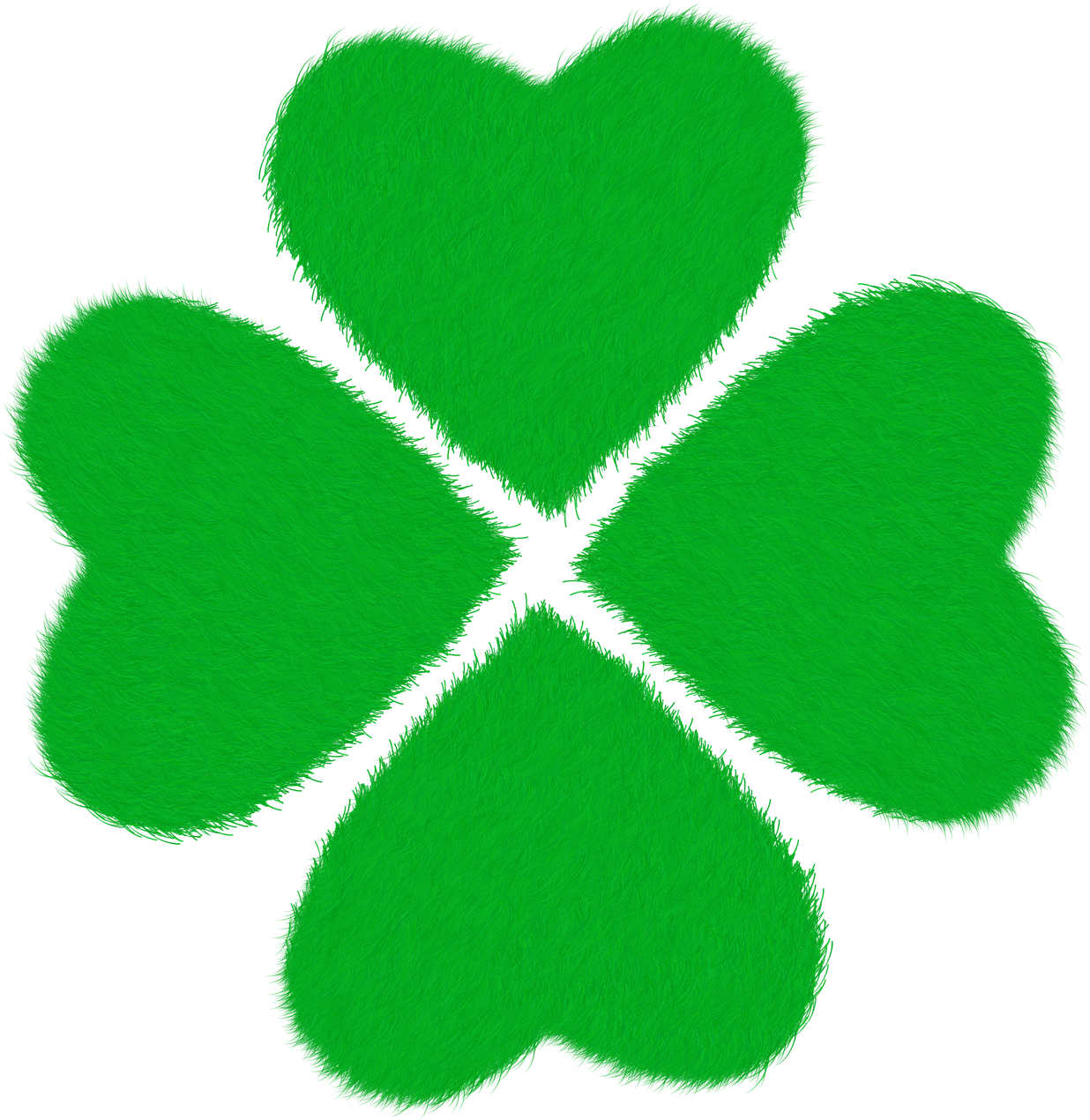 Green Prato Grass - Four-leaf Clover (1280x1280), Png Download