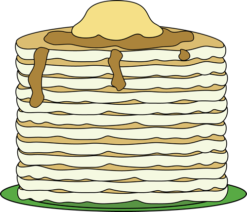 Pancake - Stack Of Pancakes Clip Art (500x429), Png Download