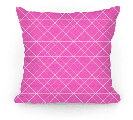 Pink Grid Pattern Pillow - Pillow (484x484), Png Download