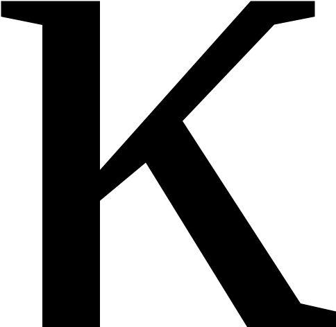 Greek Lc Kappa - Lowercase Kappa (1024x1024), Png Download