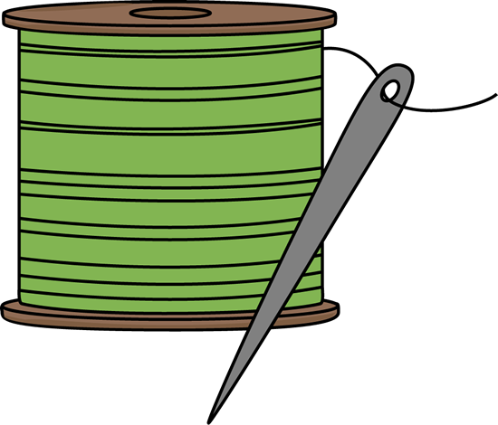 Needle And Thread Clip Art - Clip Art Needle And Thread (550x470), Png Download
