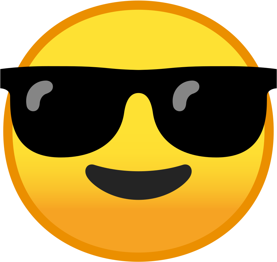 Download Svg Download Png - Emoji Face With Sunglasses (1024x1024), Png Download