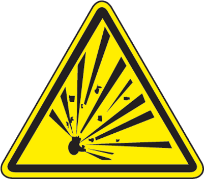 Explosive Material Hazard - Explosive Material Sign (400x400), Png Download