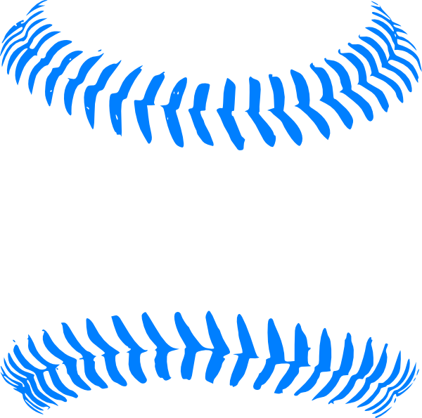 Baby Blue Stitch Baseball Clip Art At Clker - Customize Baseball With Name Throw Blanket (600x595), Png Download