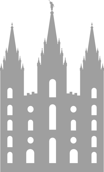 Salt Lake City Temple Clip Art At Clker - Salt Lake Temple Silhouette (360x595), Png Download