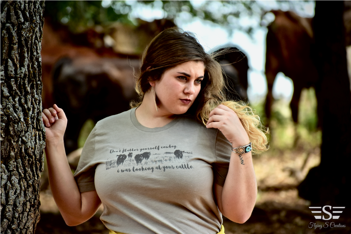 Don't Flatter Yourself Cowboy Tee - Girl (1200x1200), Png Download