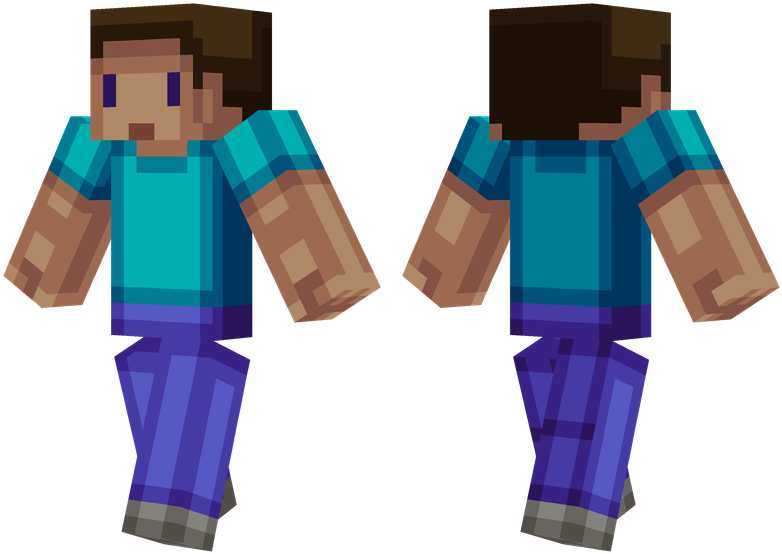 Blocky Steve - Minecraft Skins (804x576), Png Download