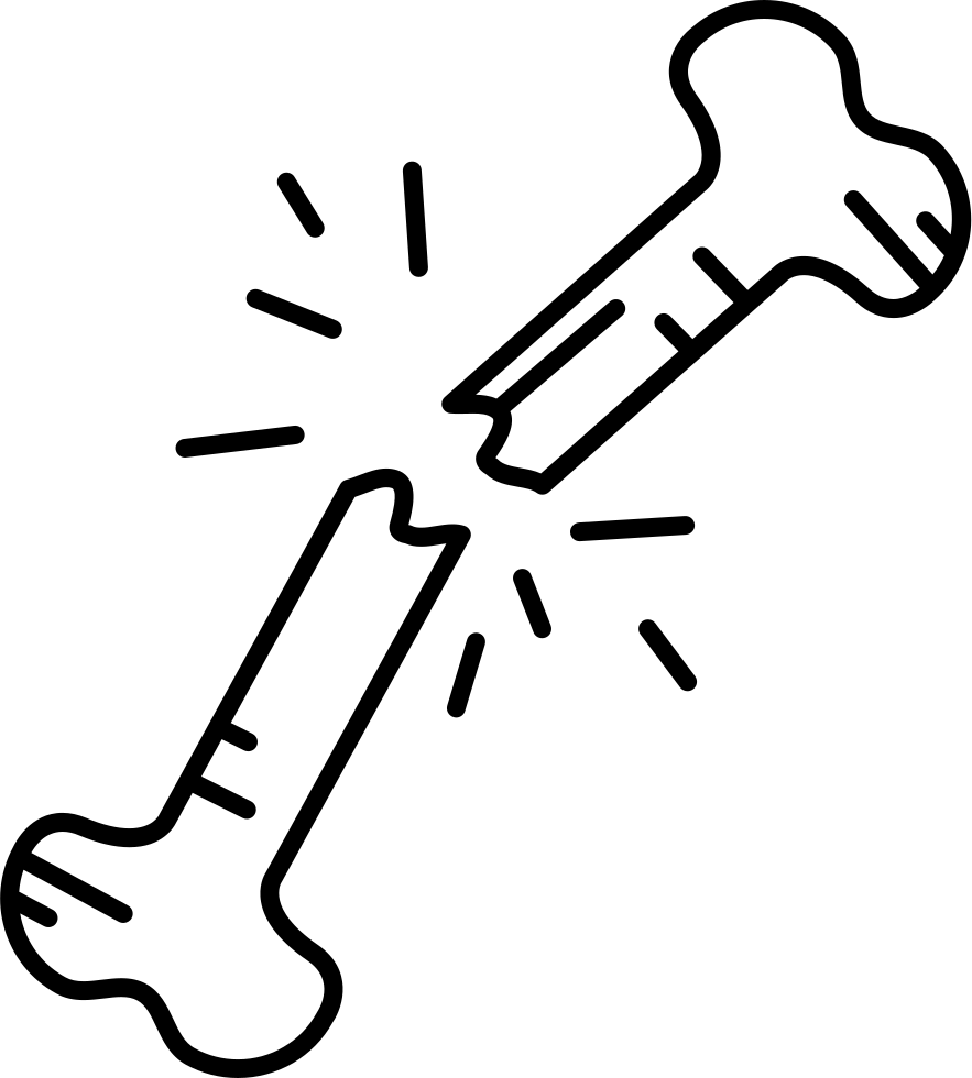 Jpg Svg Png Icon Free Download Onlinewebfonts Com - Broken Bone Clipart (883x980), Png Download