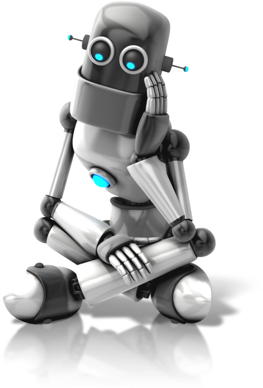 Thinking Robot Png (600x800), Png Download