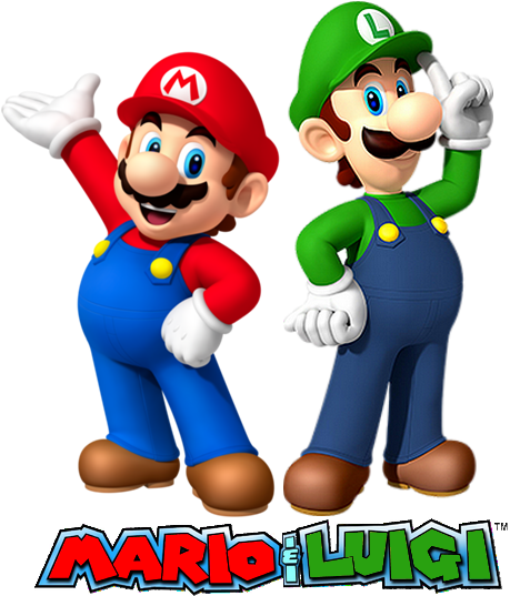Mario Luigi Sleepover - Mario And Luigi Bros Png (559x569), Png Download