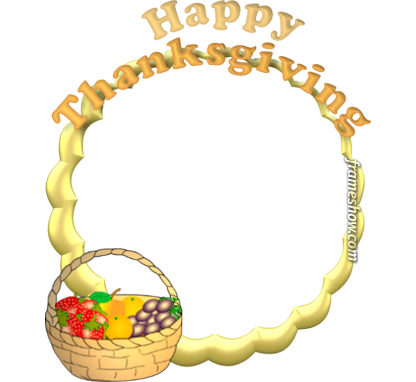 Happy Thanksgiving Image Frame - Picture Frame (416x382), Png Download