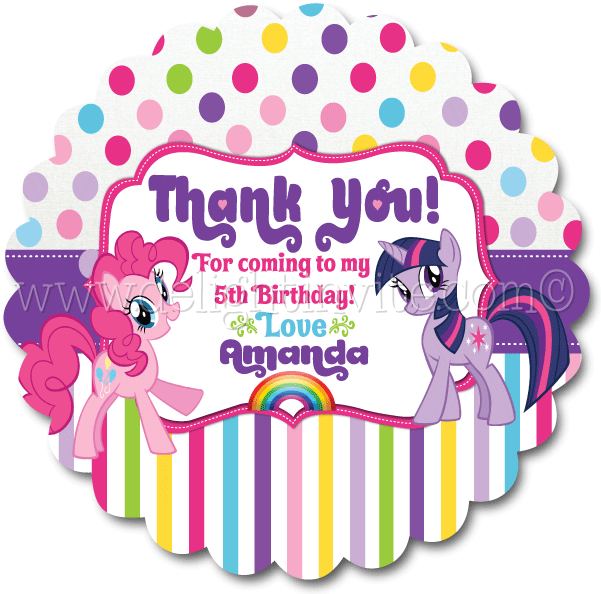 My Little Pony Birthday Favor Tag - My Little Pony Birthday Giveaways (612x612), Png Download