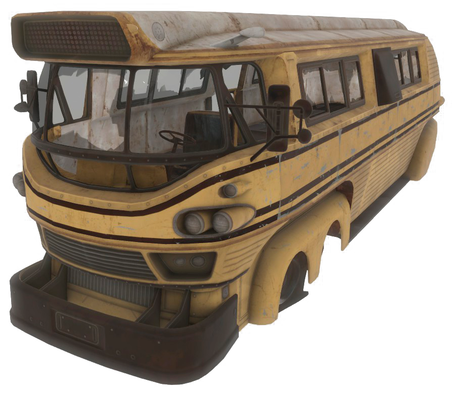 Fo4-schoolbus - Fallout School Bus (1007x858), Png Download