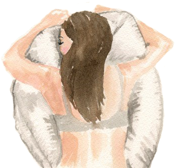 Blissful Breasts - Breast Pillow For Sleeping On Stomach (504x360), Png Download