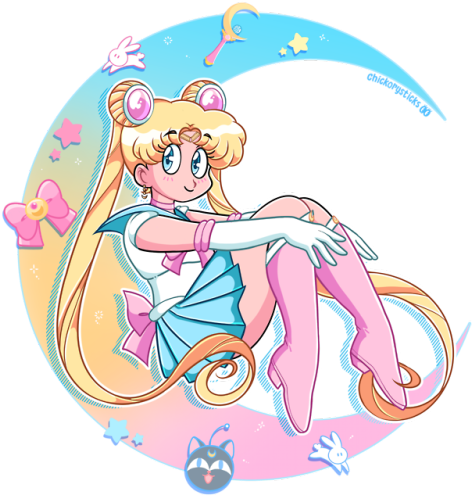 It's Always Comforting To Draw Sailor Moon 🌙 - Cartoon (500x523), Png Download
