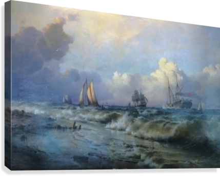 Boats Near Oresund Canvas Print - Øresund (429x343), Png Download