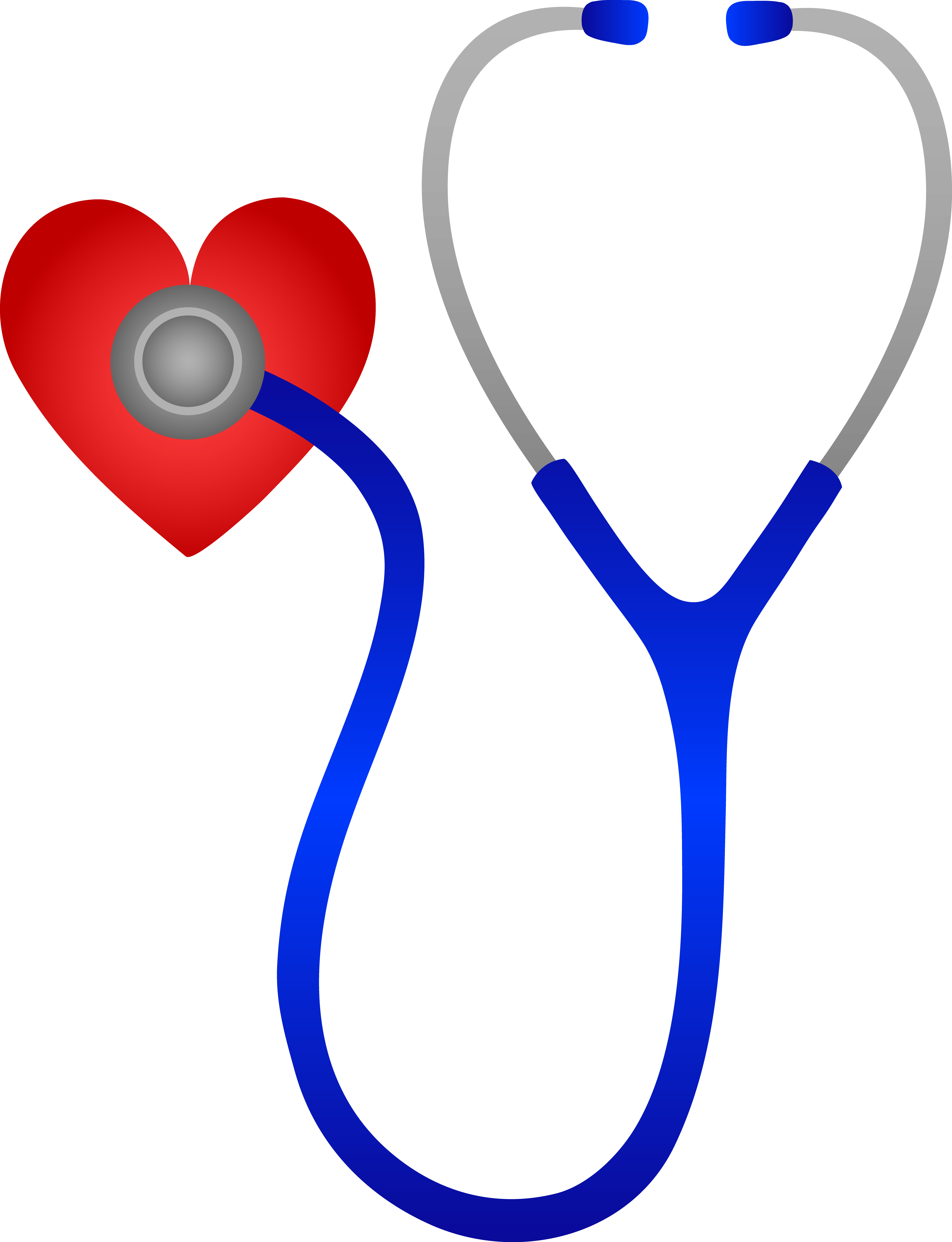 Heart Clipart Heartbeat - Stethoscope With Heart Clipart (4809x6271), Png Download