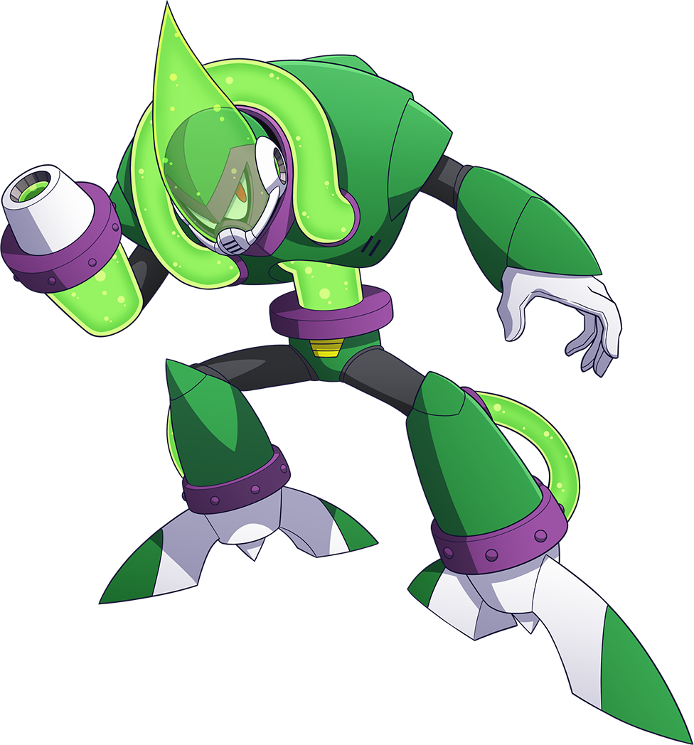Acid Man - Megaman 11 Acid Man (976x1048), Png Download
