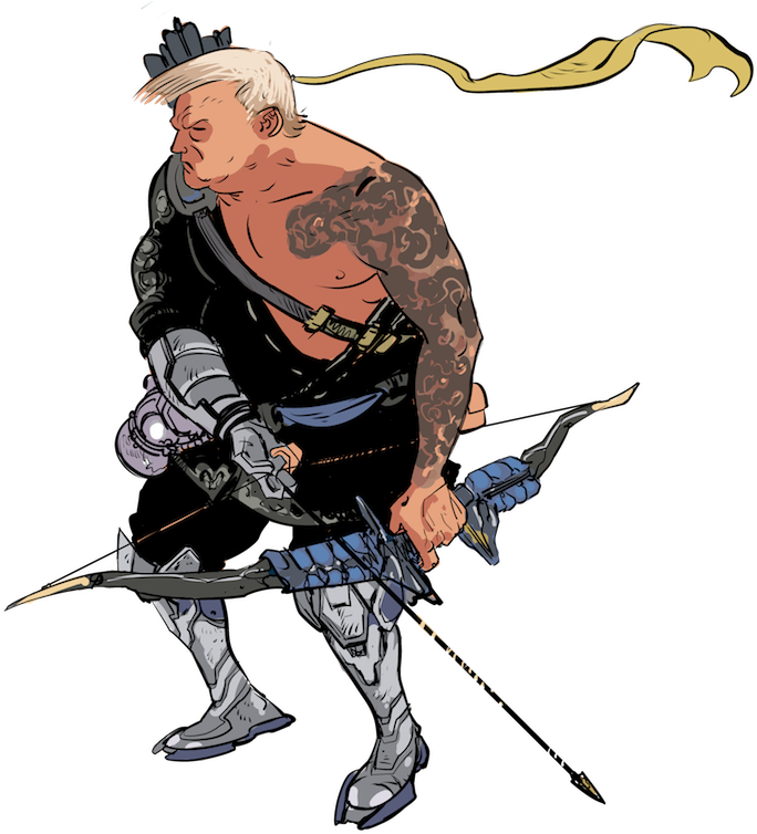 358kib, 700x756, Hanzo - Donald Trump Mains Hanzo (700x756), Png Download