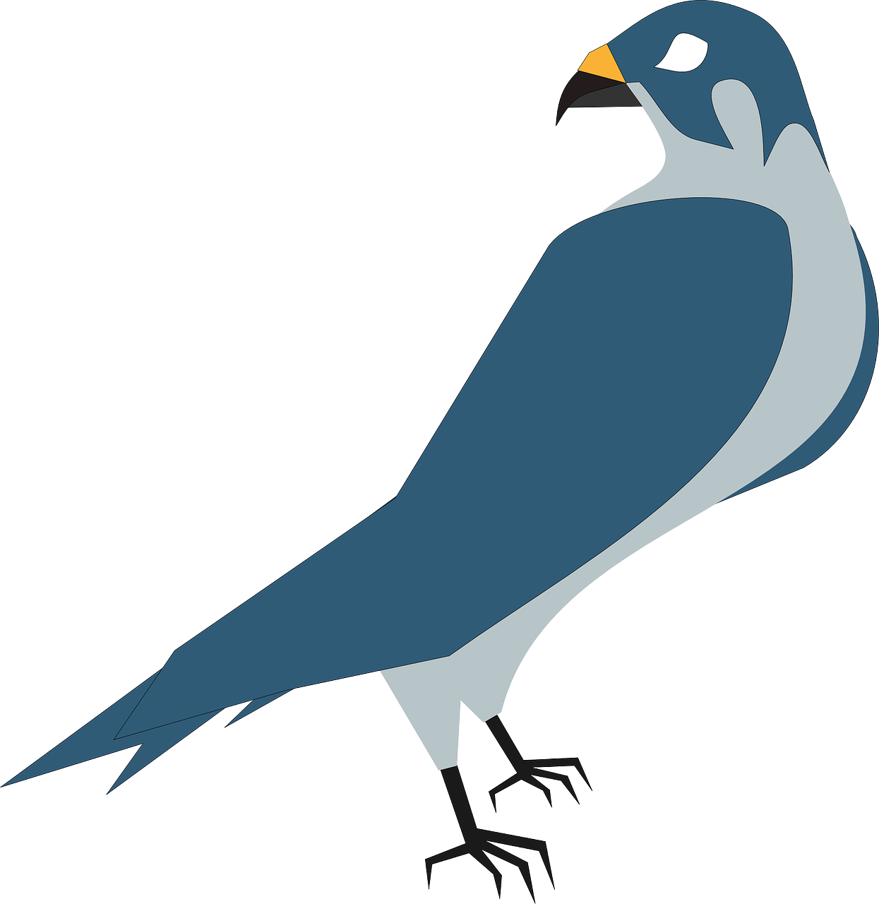 Clipart Stock Large Cartoon - Hawk Clipart Png (582x598), Png Download