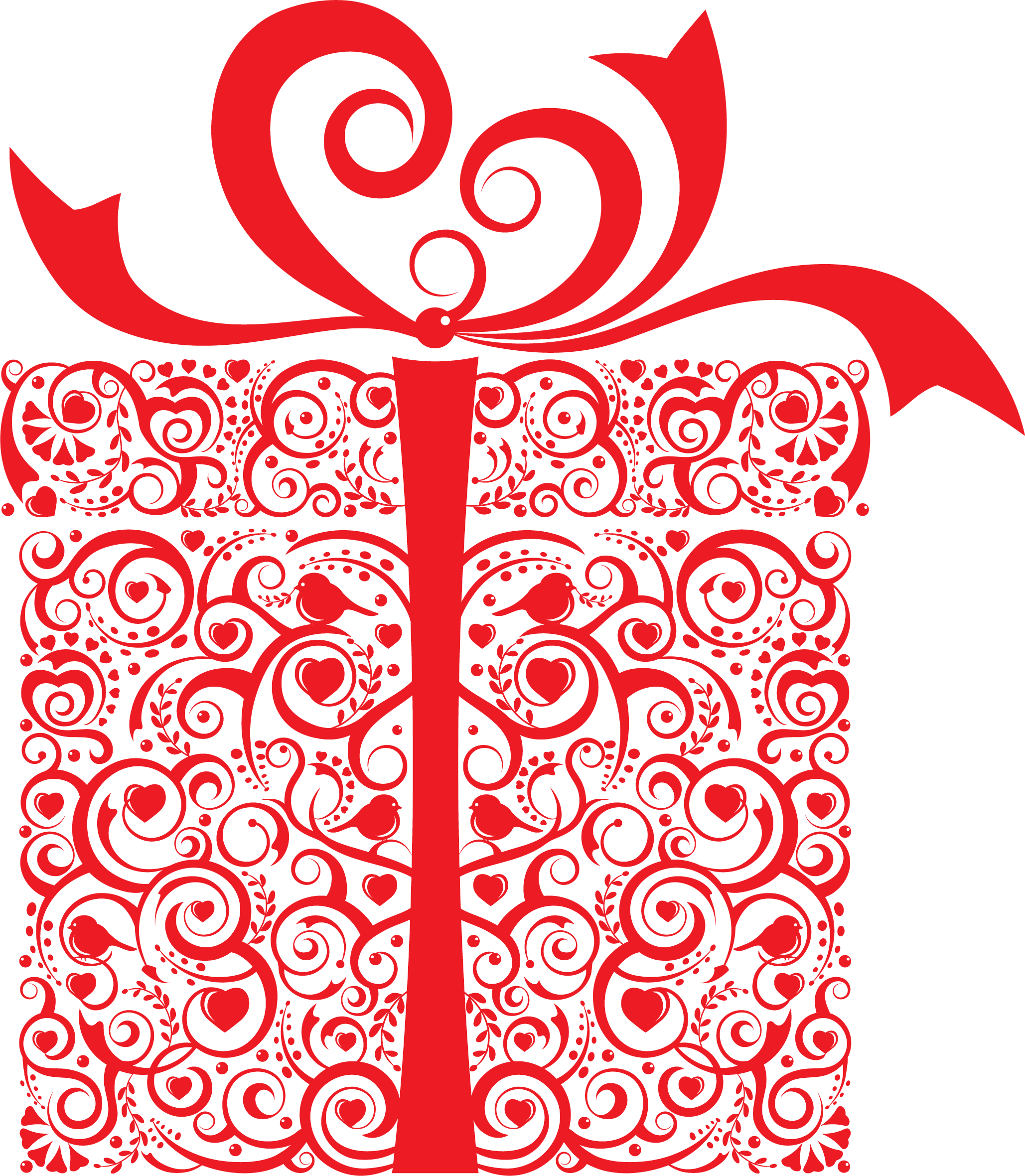 Векторный Подарок - Christmas Presents Transparent Background (2057x2360), Png Download