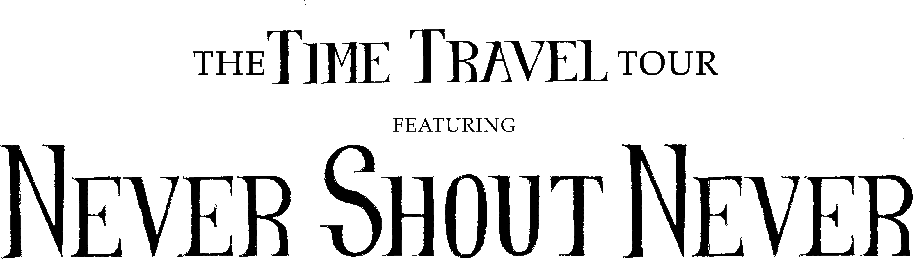 Time Travel Tour - Never Shout Never Png (3300x984), Png Download