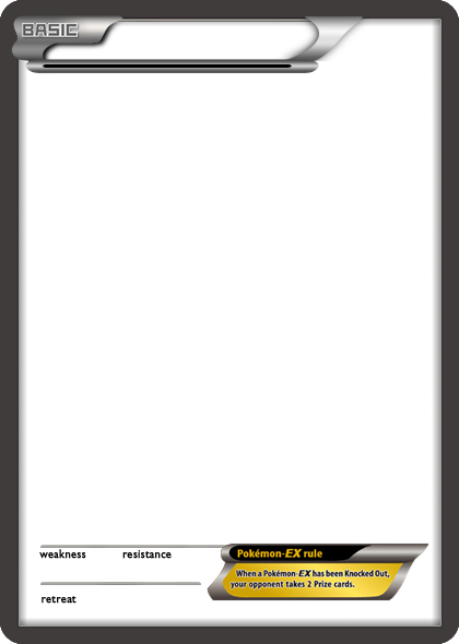 Bw Pokemon Ex Black Card Blank Template By The Ketchi - Pokemon Card Template Full Art (420x590), Png Download