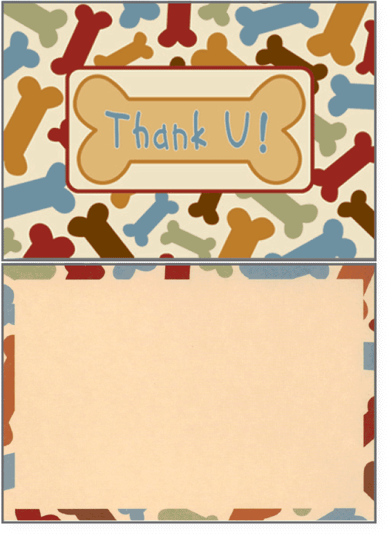 Thank You Blank Card (600x800), Png Download