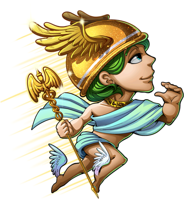 Hermes Rebirth - Cartoon (400x480), Png Download