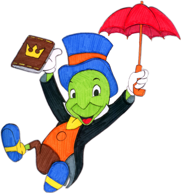 Related Png Images - Jiminy Cricket White Background (593x632), Png Download