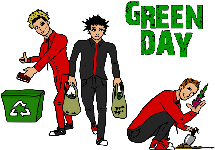 Going Green Day - Cetakan Sutera Saring (900x641), Png Download