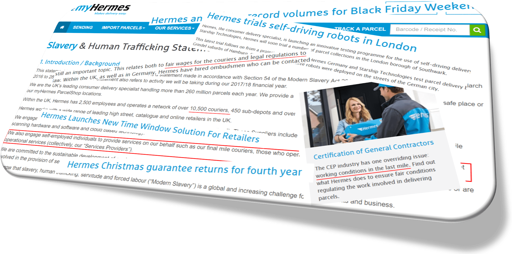 The Interview Hermes Courier - Online Advertising (2124x1052), Png Download