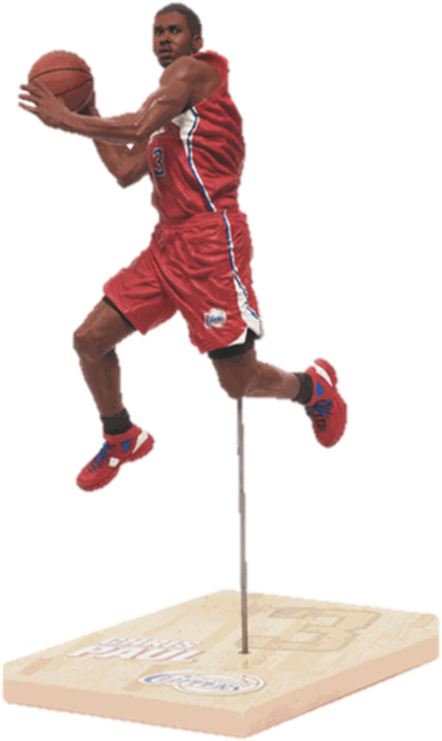 Chris Paul Figurine - Dribble Basketball (542x813), Png Download
