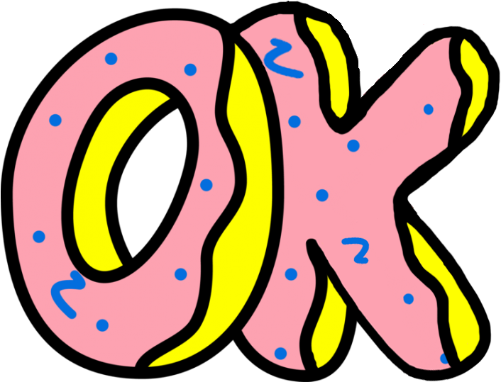 I Made The Of Donuts Say Ok - Odd Future Donut Letters (728x540), Png Download