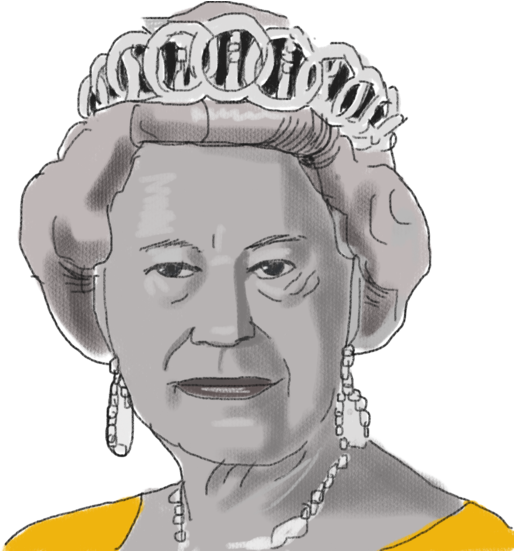 Queen Elizabeth 2 Cartoon (550x550), Png Download