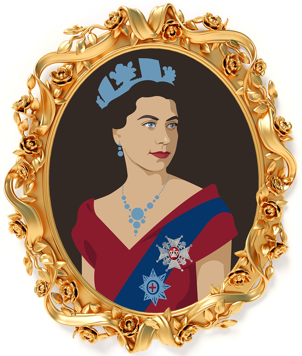 Queen Elizabeth Framed - Alice Vl (1001x1180), Png Download