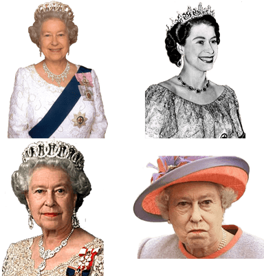 Queen Elizabeth - Queen Elizabeth Ii: A Very Peculiar History (400x400), Png Download