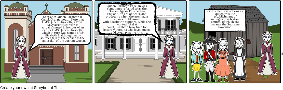 Queen Elizabeth - Storyboard (1164x385), Png Download