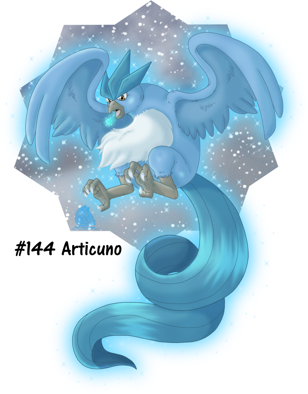 #144 Articuno (1060x1374), Png Download