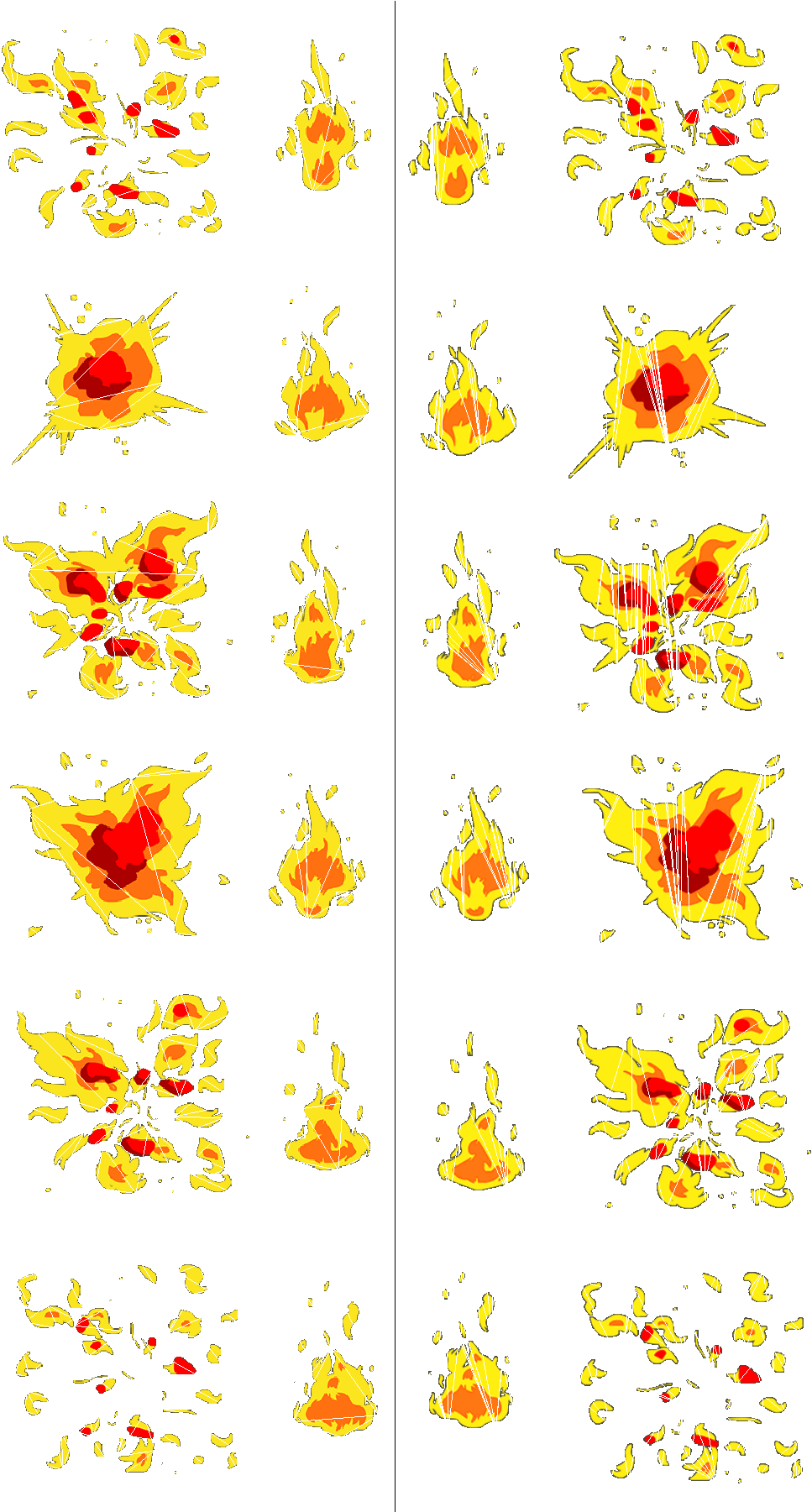 Spritesheet - Спрайт Огня Пнг (1000x1800), Png Download