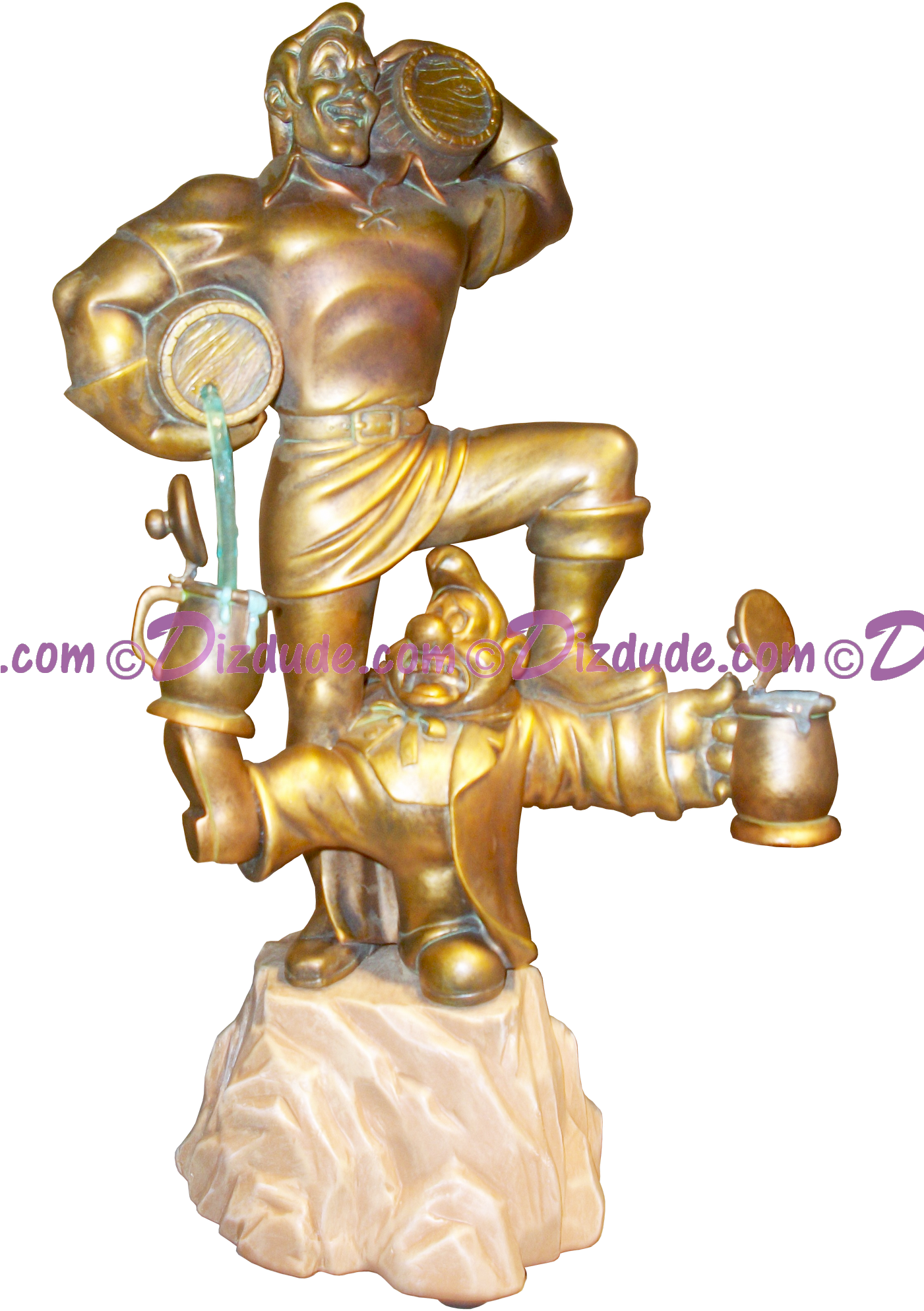 Gaston's Statue With Lefou ~ Disney Medium Big Figure - Statue (1400x2085), Png Download
