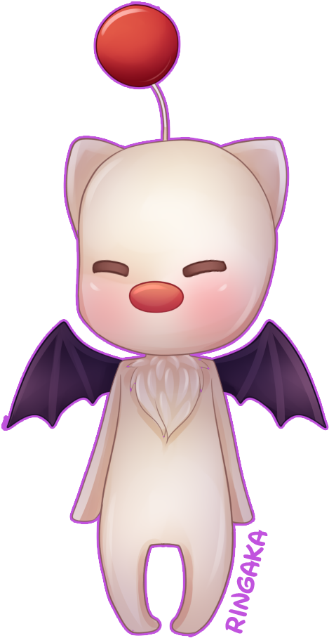 Final Fantasy Chibi Set [1/3] Moogle By Ringabutt - Moogle Final Fantasy 1 (525x943), Png Download