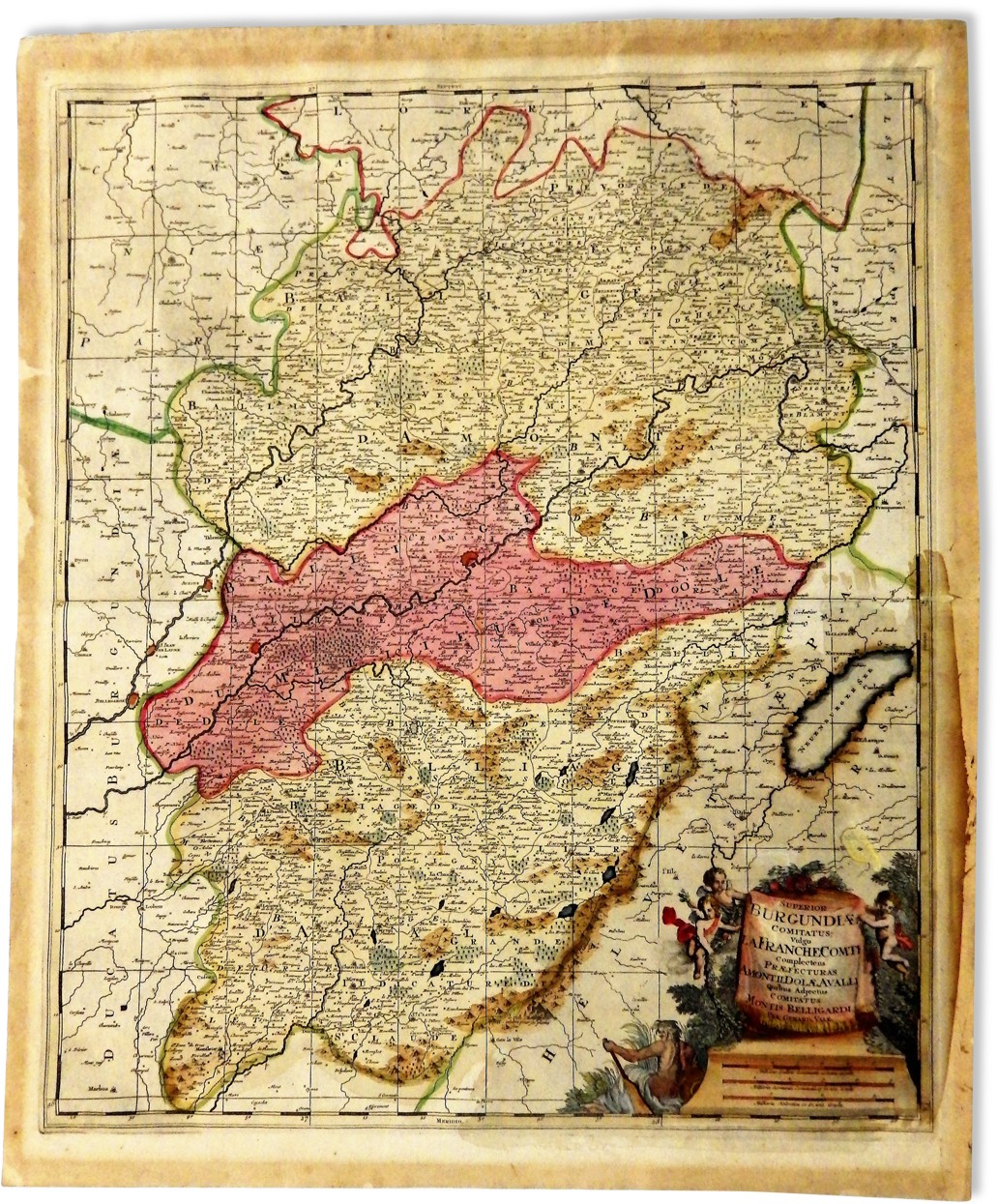 Old Map Of The Franche Comté Gérard Valk - Franche-comté (1457x1457), Png Download