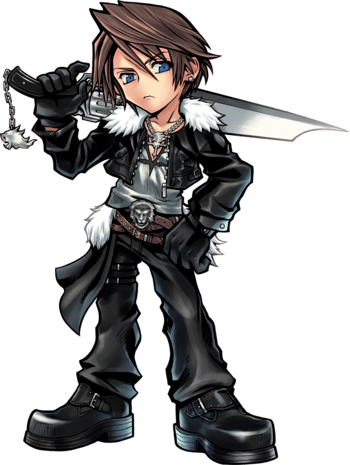 With The Help Of Mog, The Champions Of Final Fantasy - Dissidia Opera Omnia Squall (350x465), Png Download