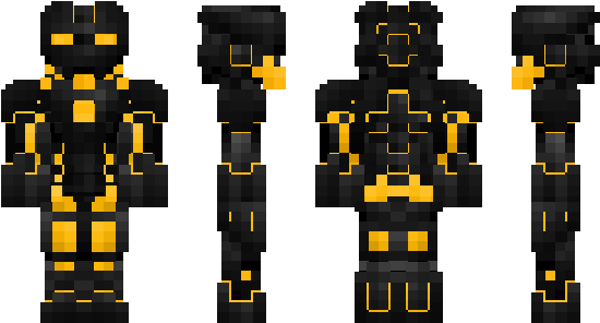 Minecraft Skin Gold172 - Minecraft Death Watch Skin (600x348), Png Download