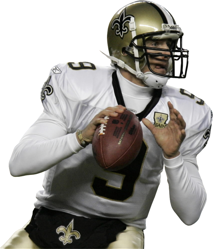 Photo Drew-brees - Signed Brees Photograph - Framed Collage (685x800), Png Download