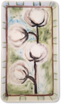 Cotton Stalk 12″ Rectangle Dish - Still Life (324x432), Png Download