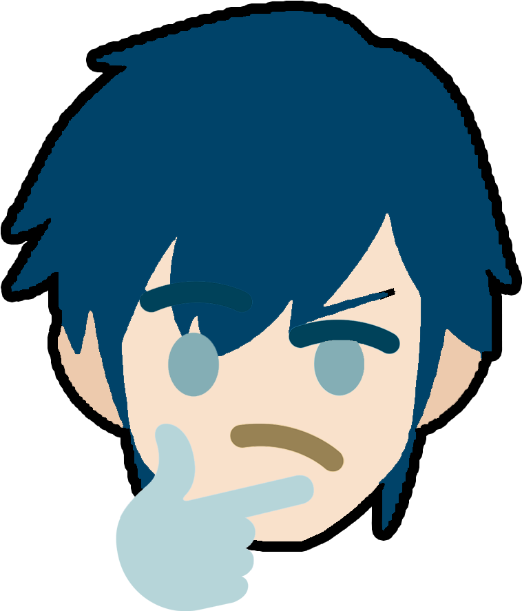Smashultimatemarththink Discord Emoji - Super Smash Bros Ultimate Marth (1164x1170), Png Download